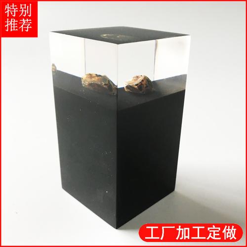 工厂定做水晶胶内埋工艺品 透明内埋琥珀 亚克力可内埋任何物品